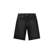 Bermuda Daily Paper laser monogram denim shorts