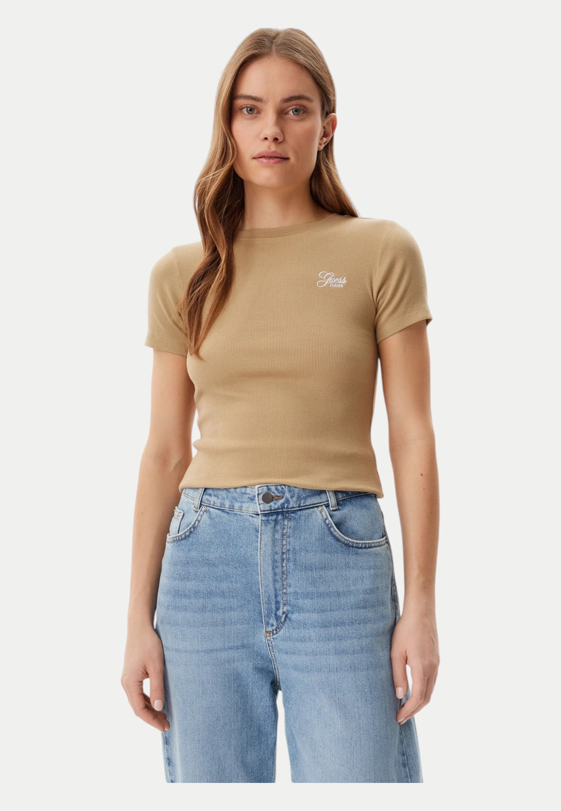 T-shirt Donna Guess Jeans Logo ricamato