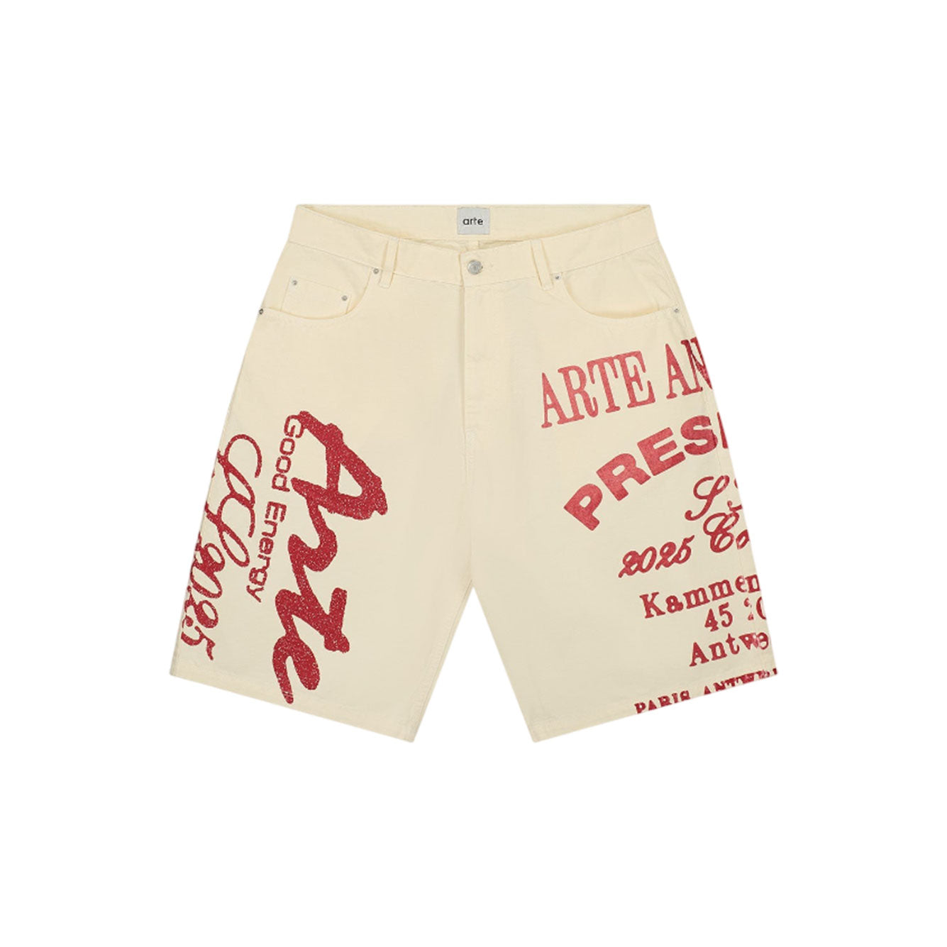 Bermuda Arte Antwerp Red Print Shorts