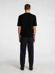 Polo Cardigan Uomo Selected Crochet Black
