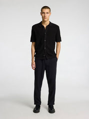 Polo Cardigan Uomo Selected Crochet Black