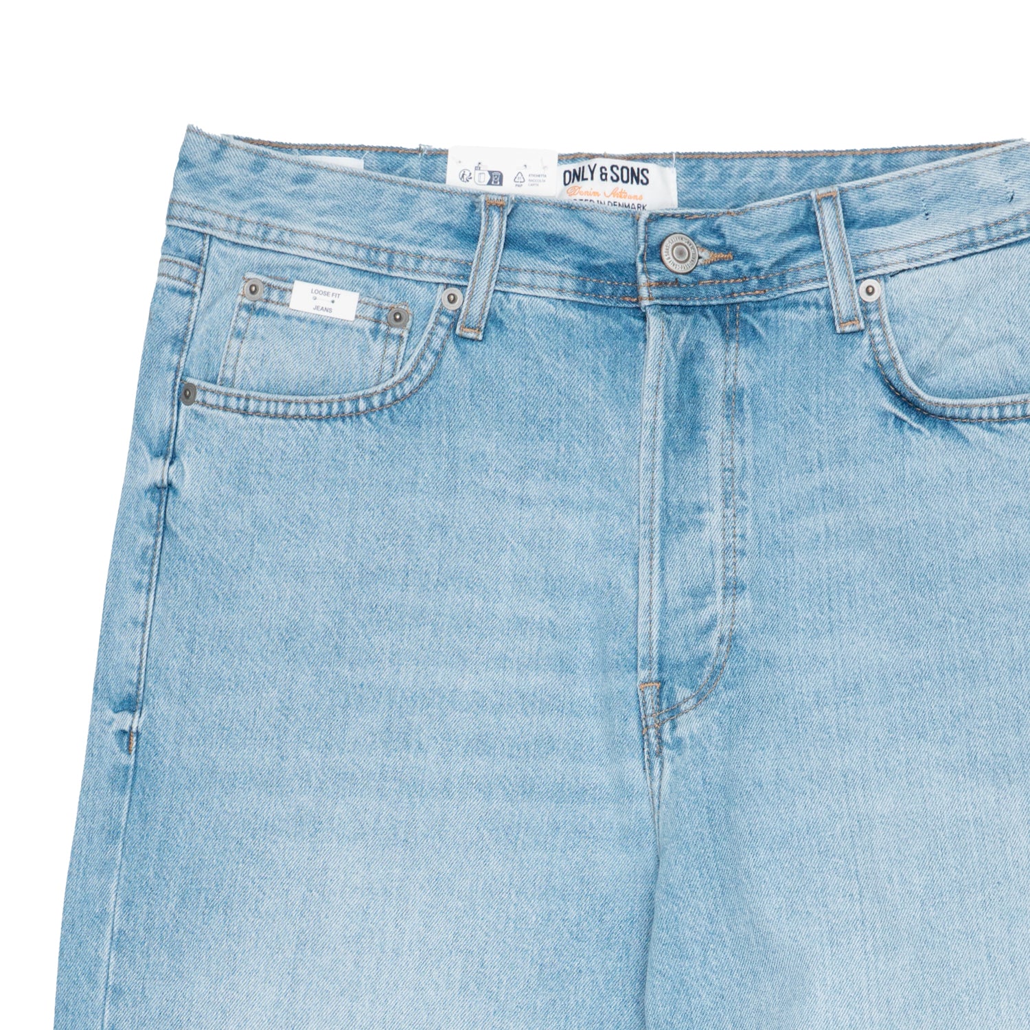 Jeans Loose Fit Uomo Only e Sons ONSFADE Light Blue Denim