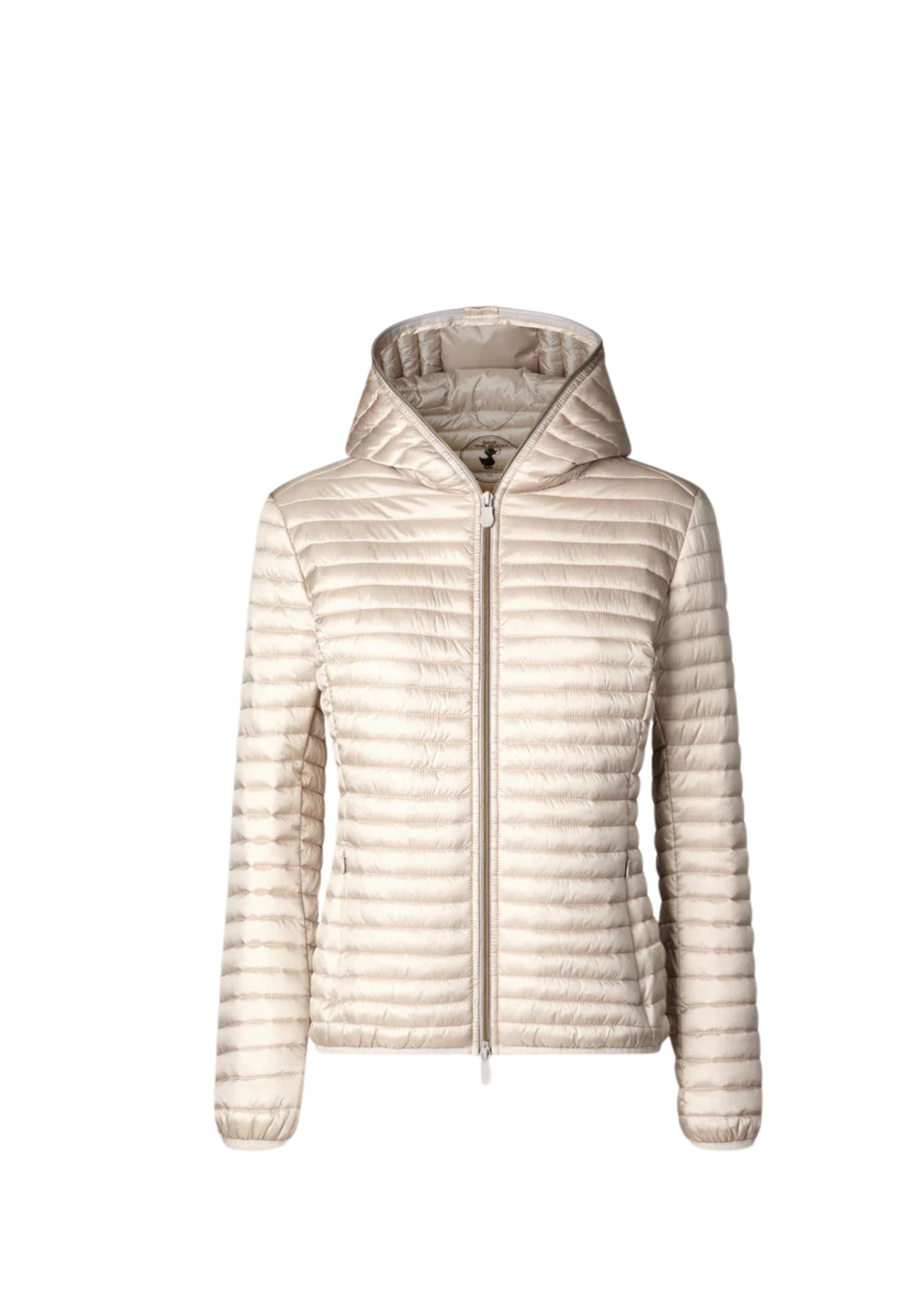 Giubbino con cappuccio Donna Save the Duck Alexa Sand Beige