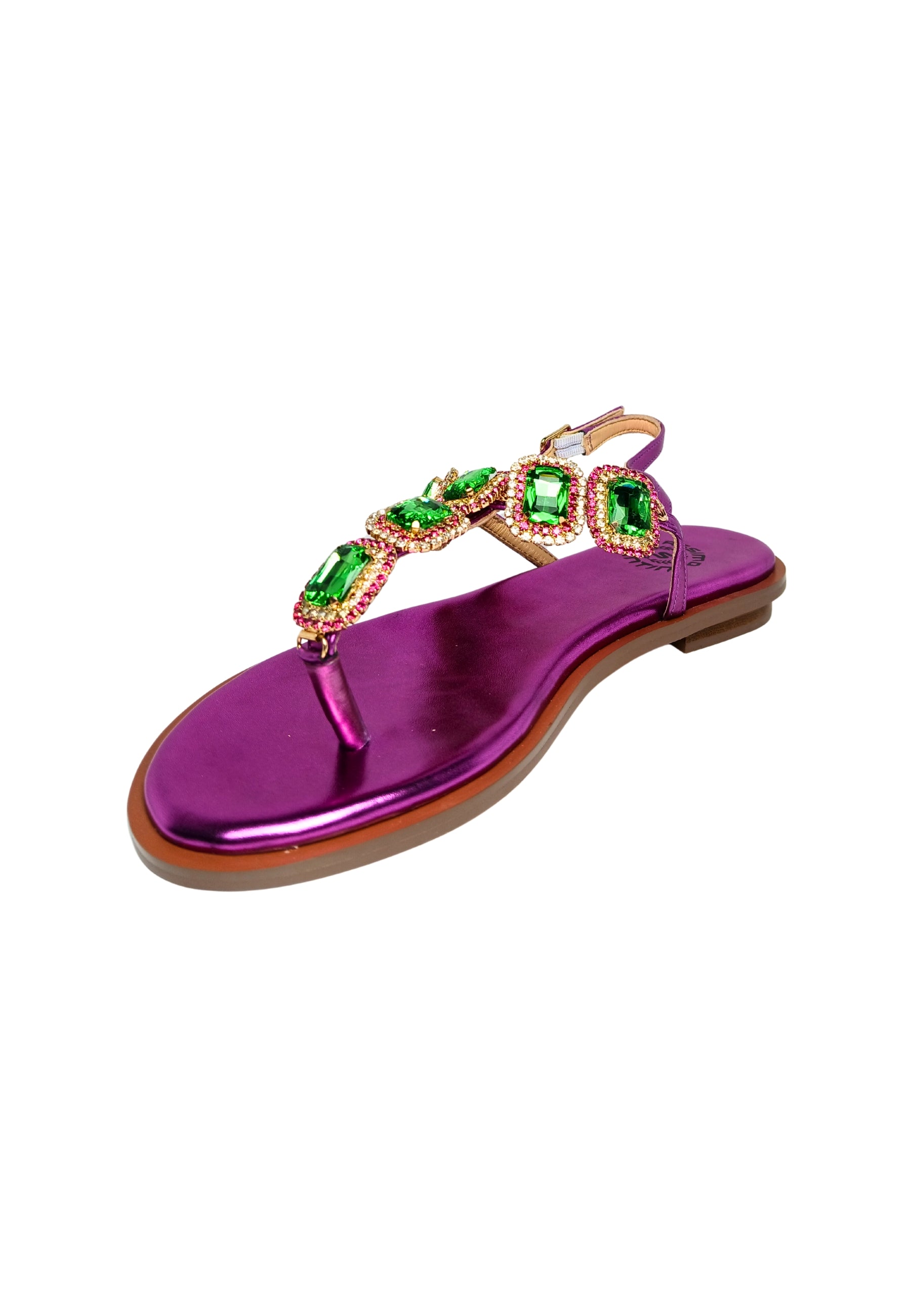 Scarpe Donna Massimo Santini Sandalo con accessori Cristalli e Vetro