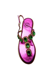 Scarpe Donna Massimo Santini Sandalo con accessori Cristalli e Vetro