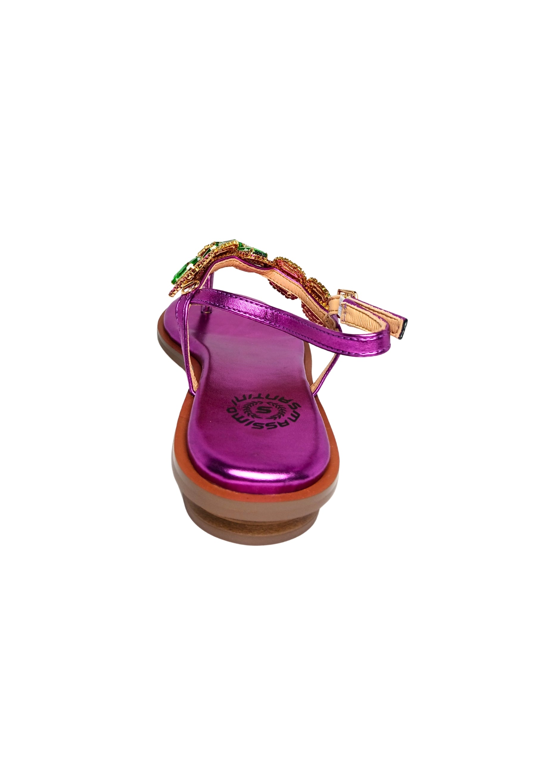 Scarpe Donna Massimo Santini Sandalo con accessori Cristalli e Vetro
