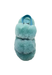Scarpe Donna Massimo Santini Sandalo MERIDA in pelliccia BLUE Fur/elast.