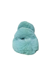 Scarpe Donna Massimo Santini Sandalo MERIDA in pelliccia BLUE Fur/elast.
