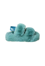 Scarpe Donna Massimo Santini Sandalo MERIDA in pelliccia BLUE Fur/elast.