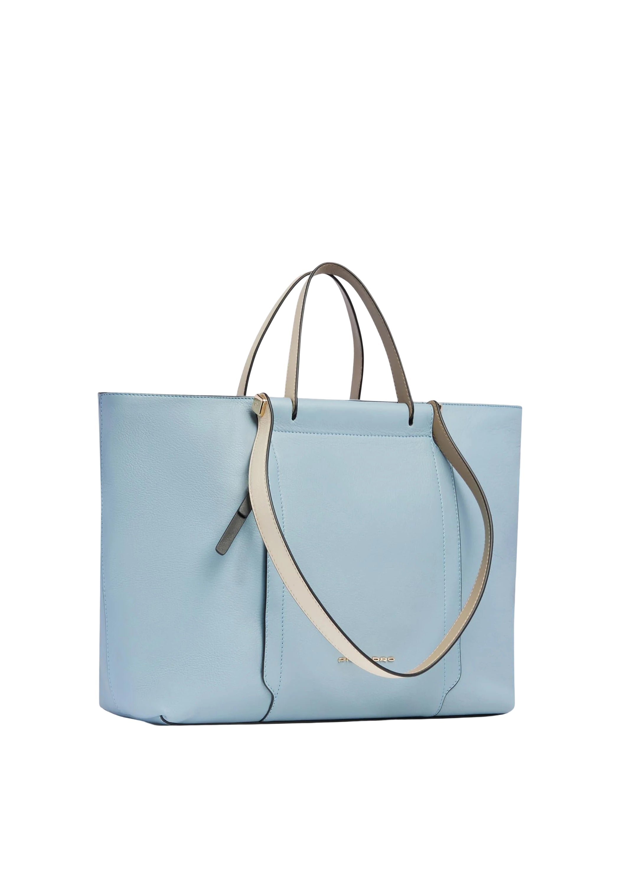 Borsa donna in pelle porta PC 14" piquadro BD3336W92-AZBE2 Azzurro/Beige