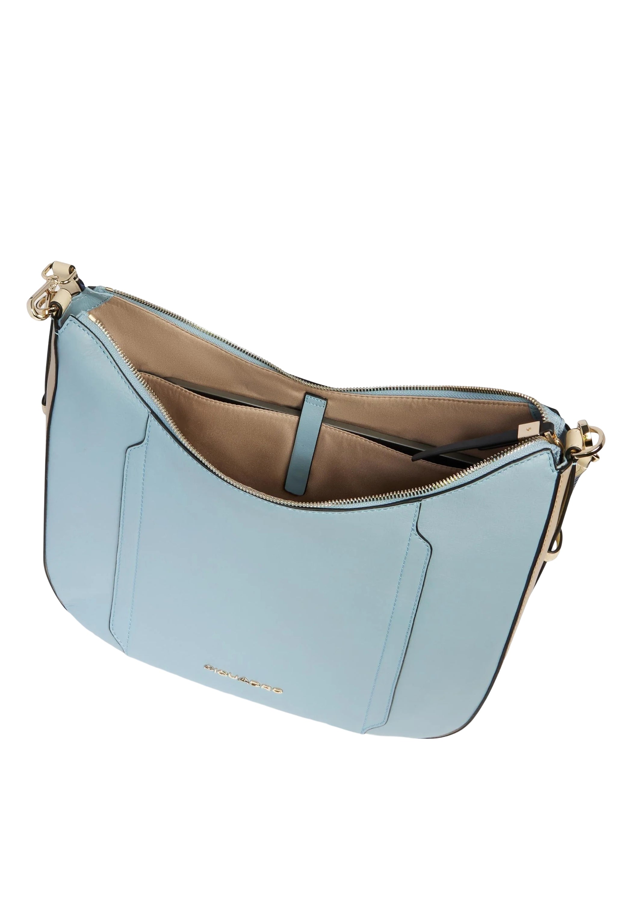 Borsa tracolla donna per iPad piquadro BD6658W92-AZBE2 Azzurro/Beige