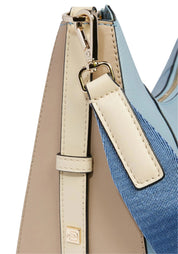 Borsa tracolla donna per iPad®mini piquadro BD6657W92-AZBE2 Azzurro/Beige