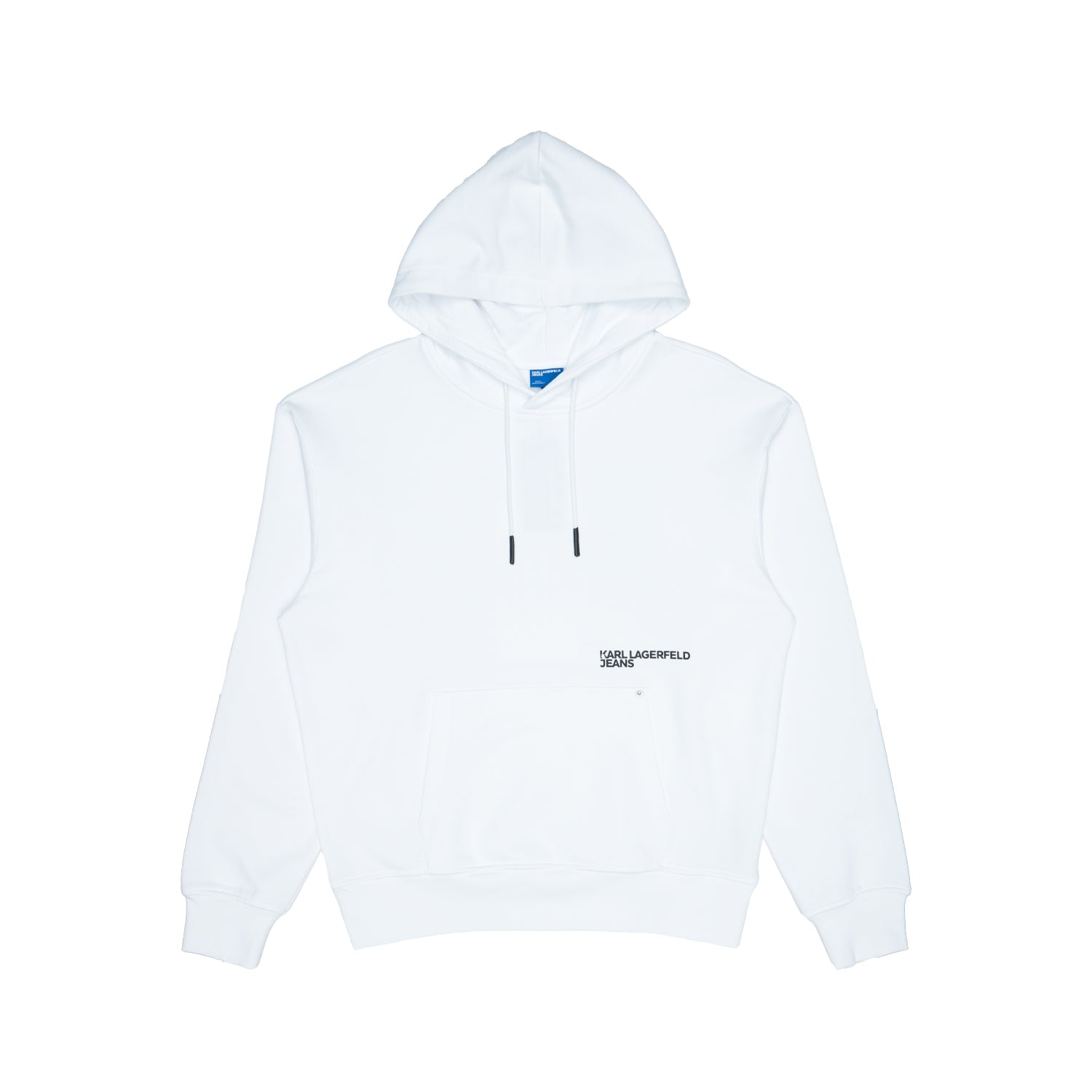Felpa con cappuccio Uomo Karl Lagerfeld Relax Backstripe White