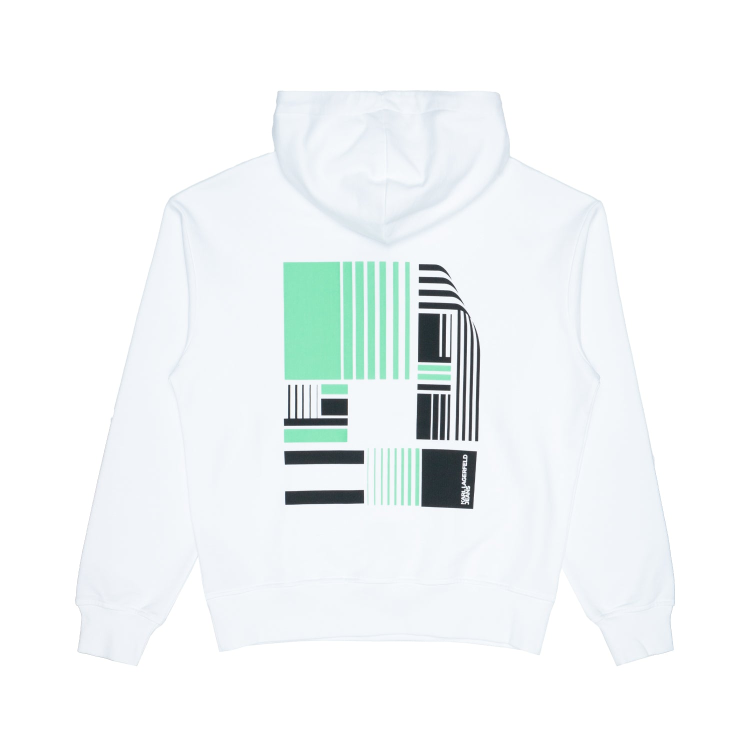 Felpa con cappuccio Uomo Karl Lagerfeld Relax Backstripe White