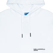 Felpa con cappuccio Uomo Karl Lagerfeld Relax Backstripe White