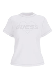 T-shirt Donna Guess Activewear logo strass