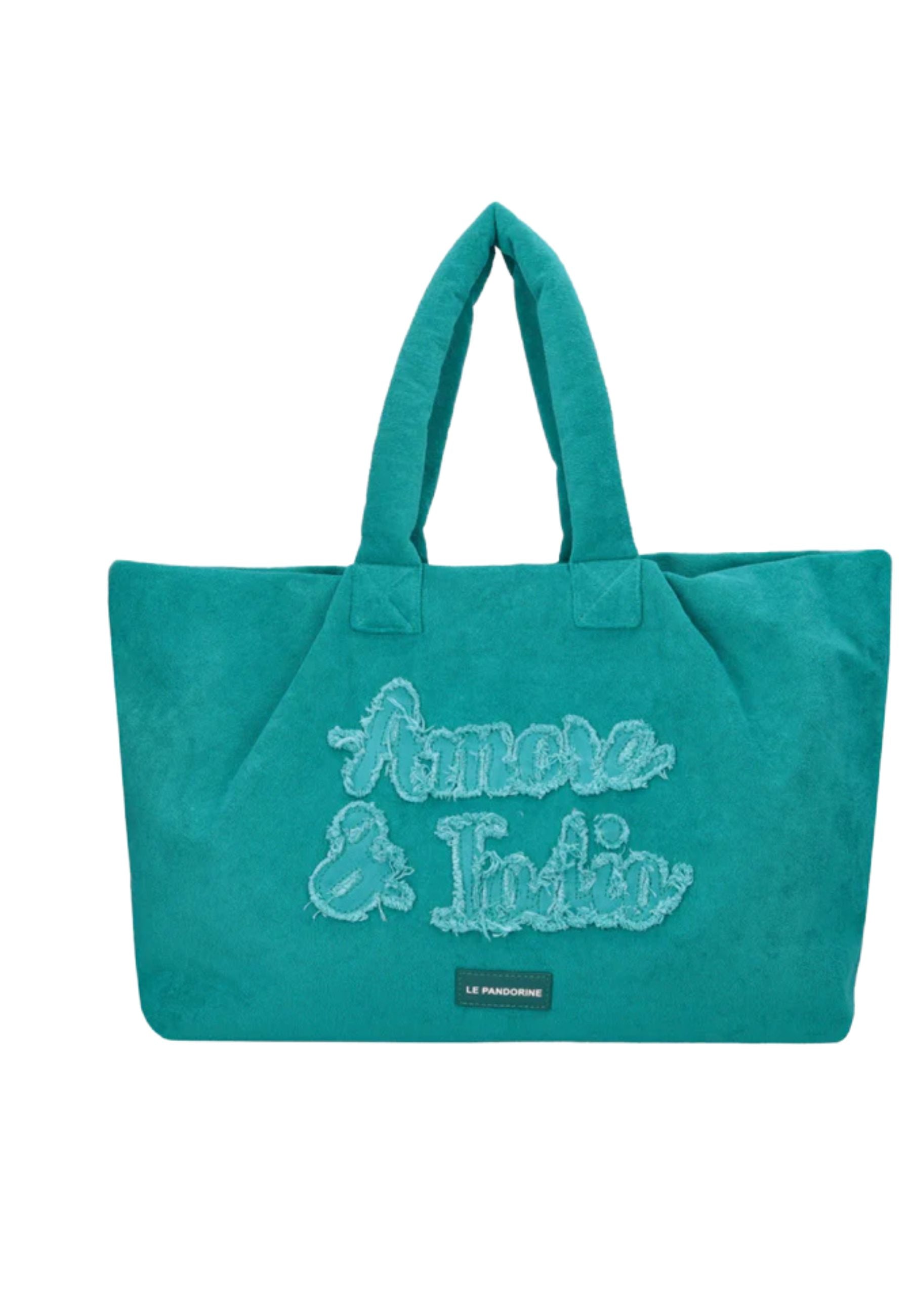 Borsa Donna Le Pandorine Sponge Bag Blu Jeans