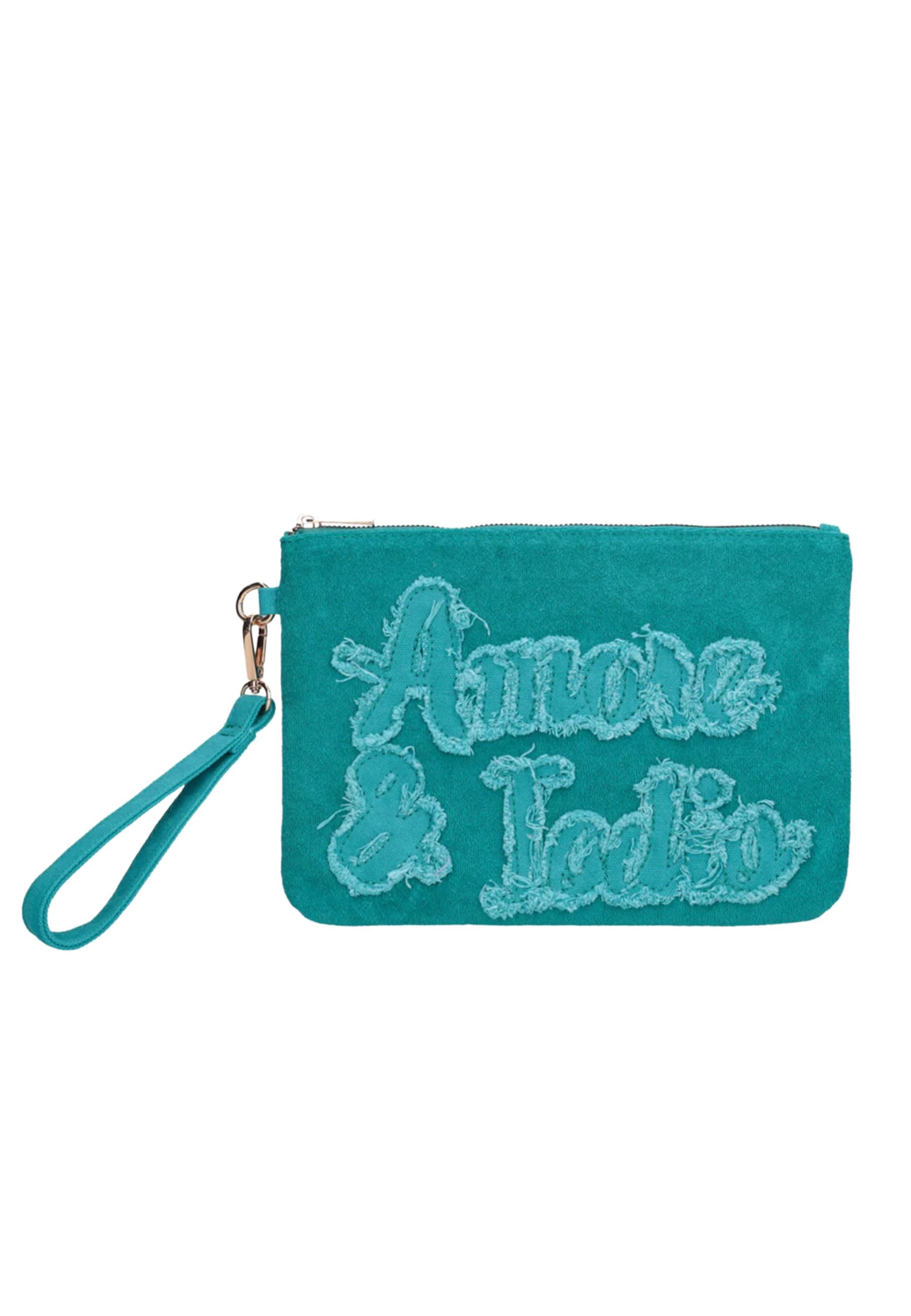 Borsa Donna Le Pandorine Sponge Pochette Blu Jeans