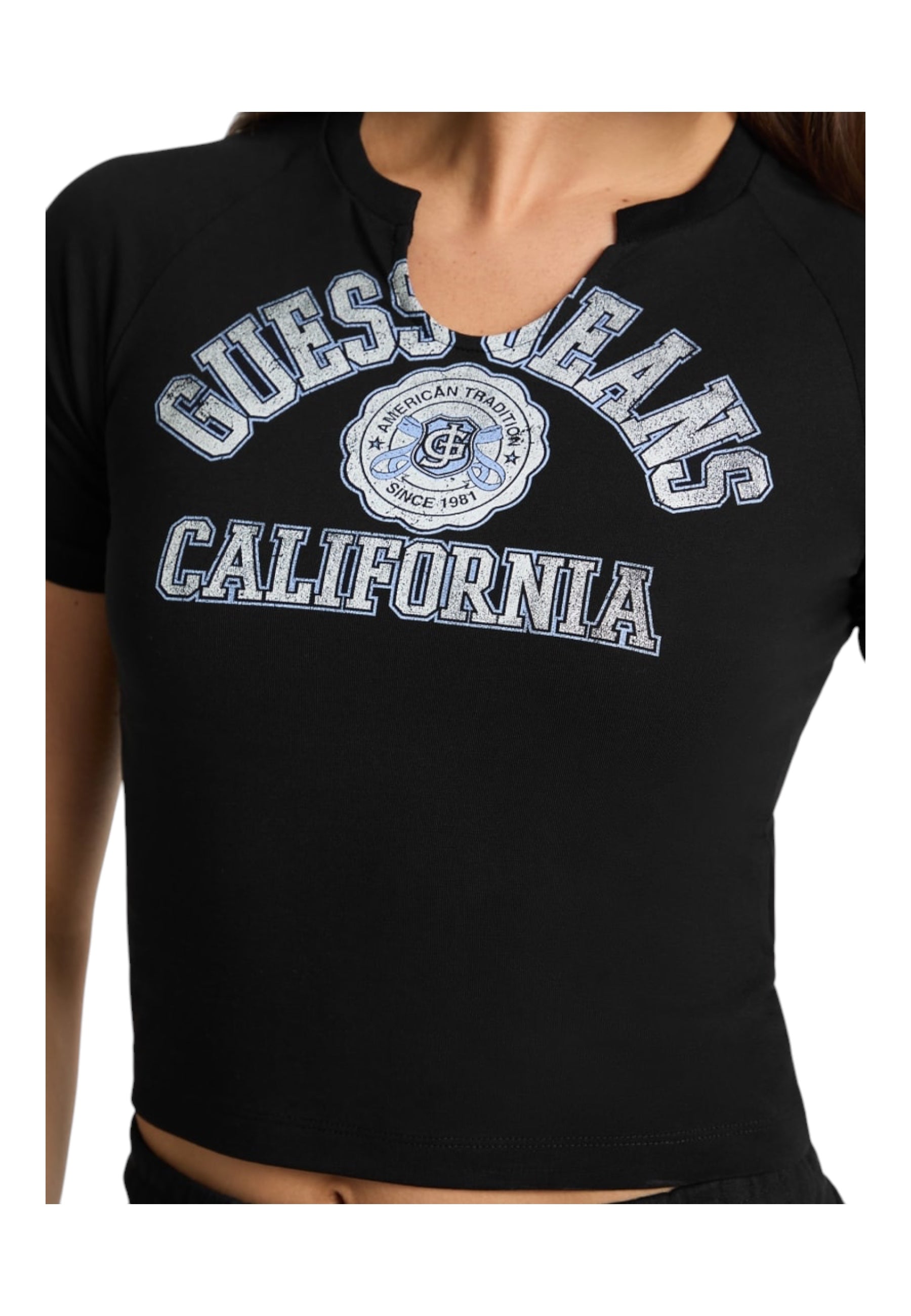 T-shirt Donna Guess Jeans Crop
