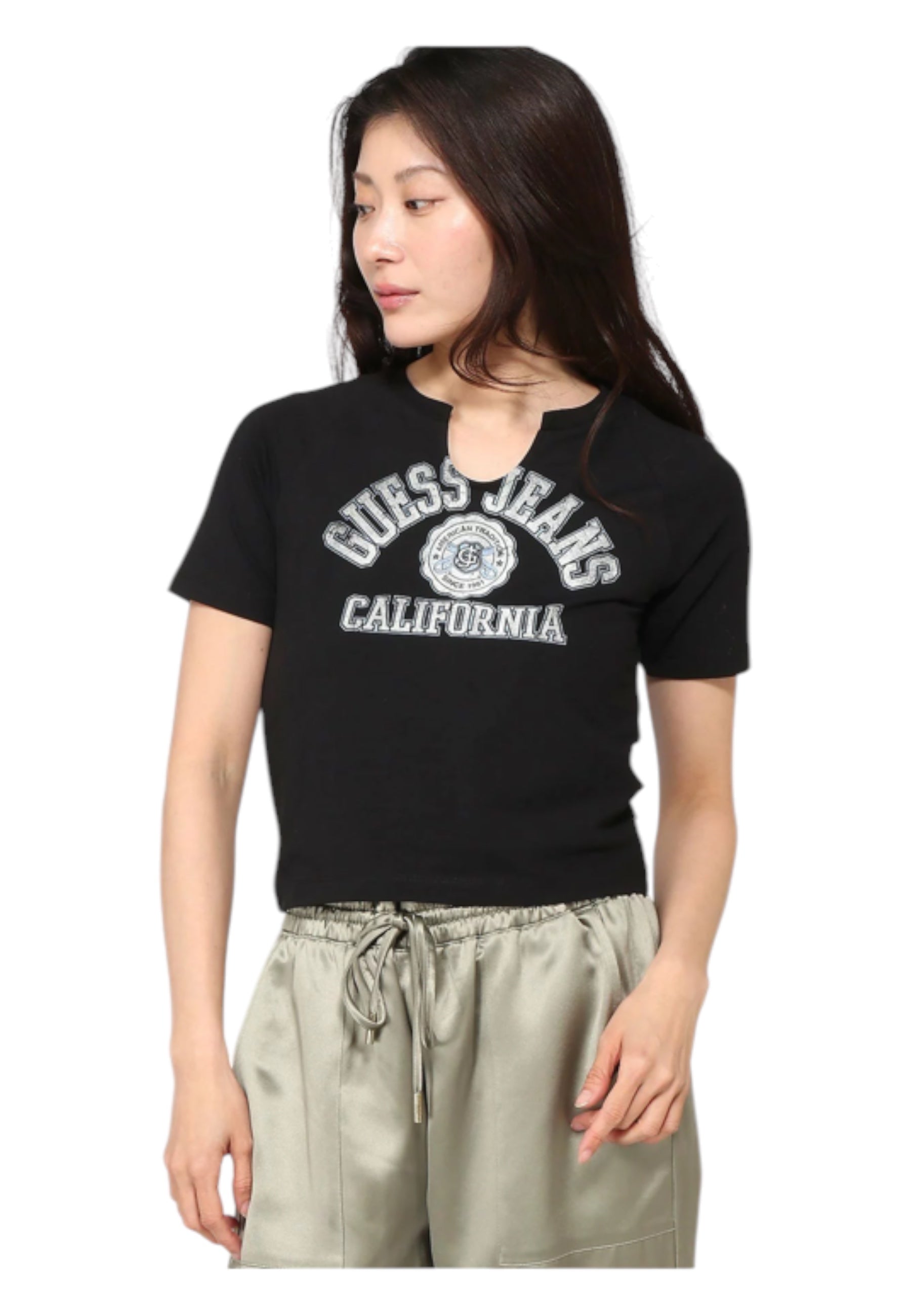 T-shirt Donna Guess Jeans Crop