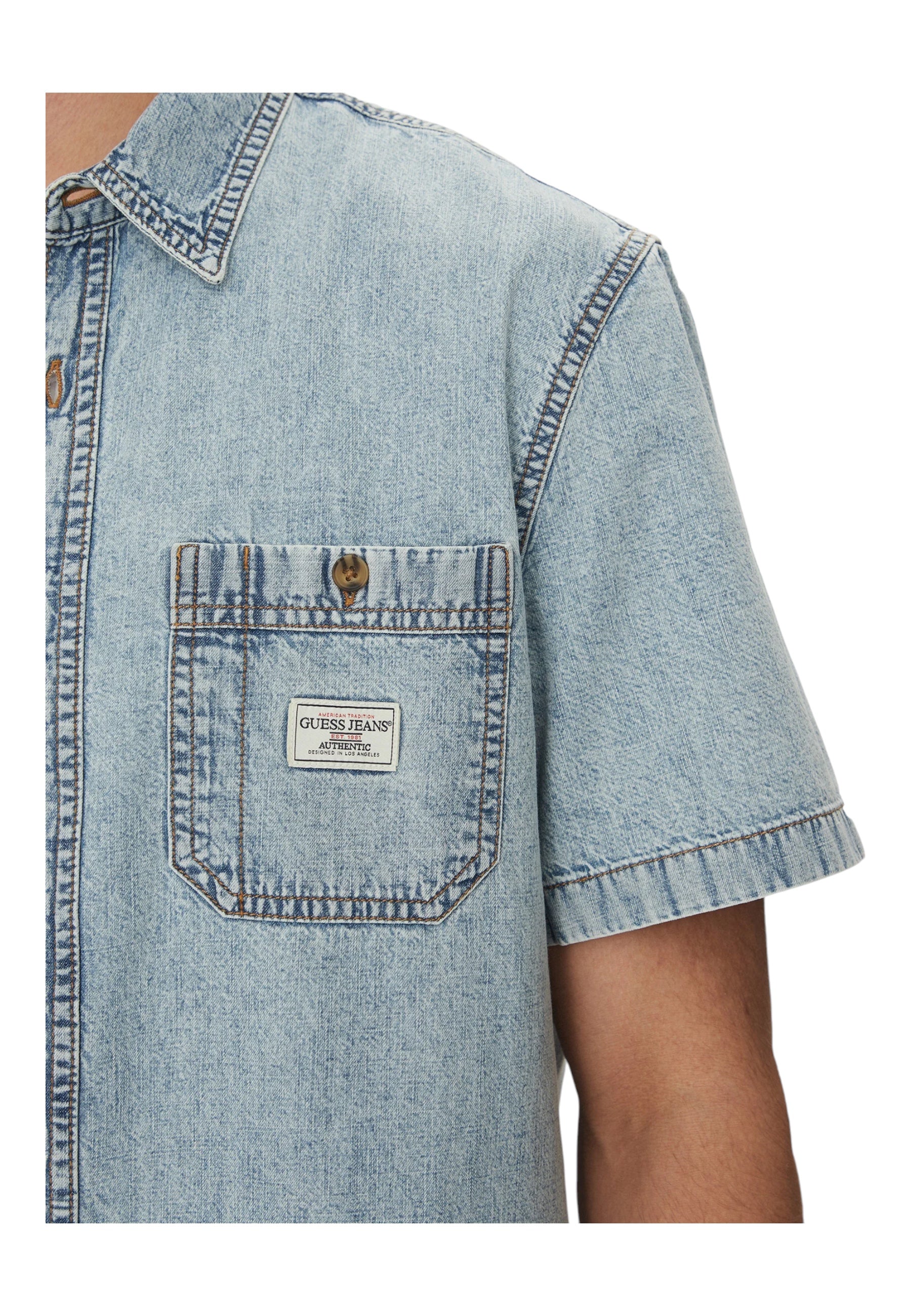 Camicia di Jeans Uomo Guess Jeans Regular Fit