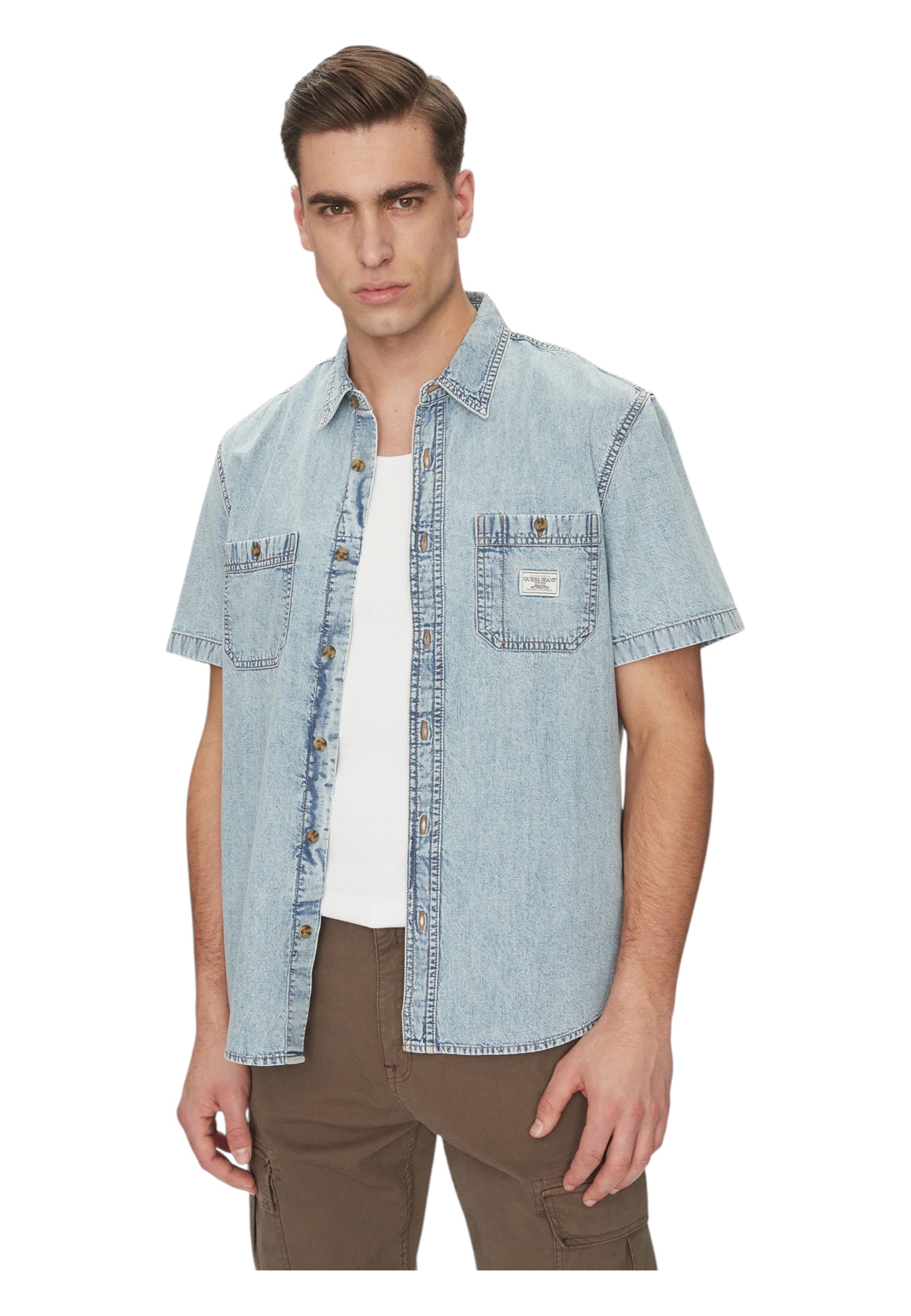 Camicia di Jeans Uomo Guess Jeans Regular Fit