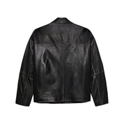 Giacca New Amsterdam LEATHER JACKET BOXY FIT WASHED BLACK