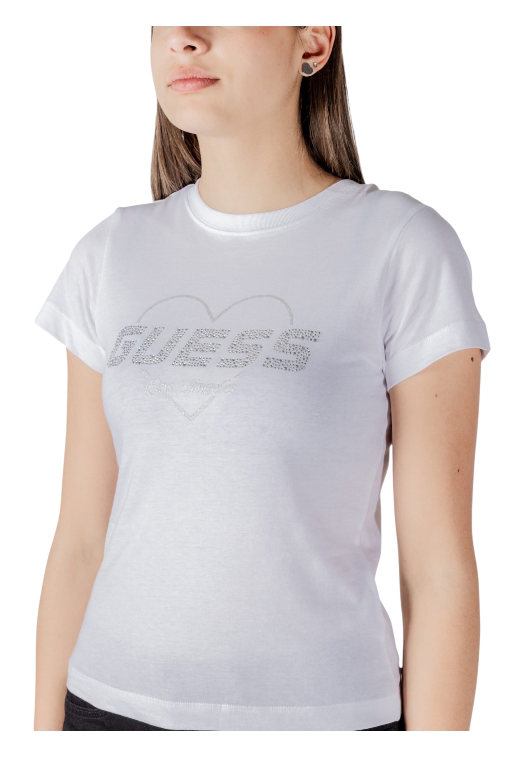 T-shirt Donna Guess Activewear logo strass