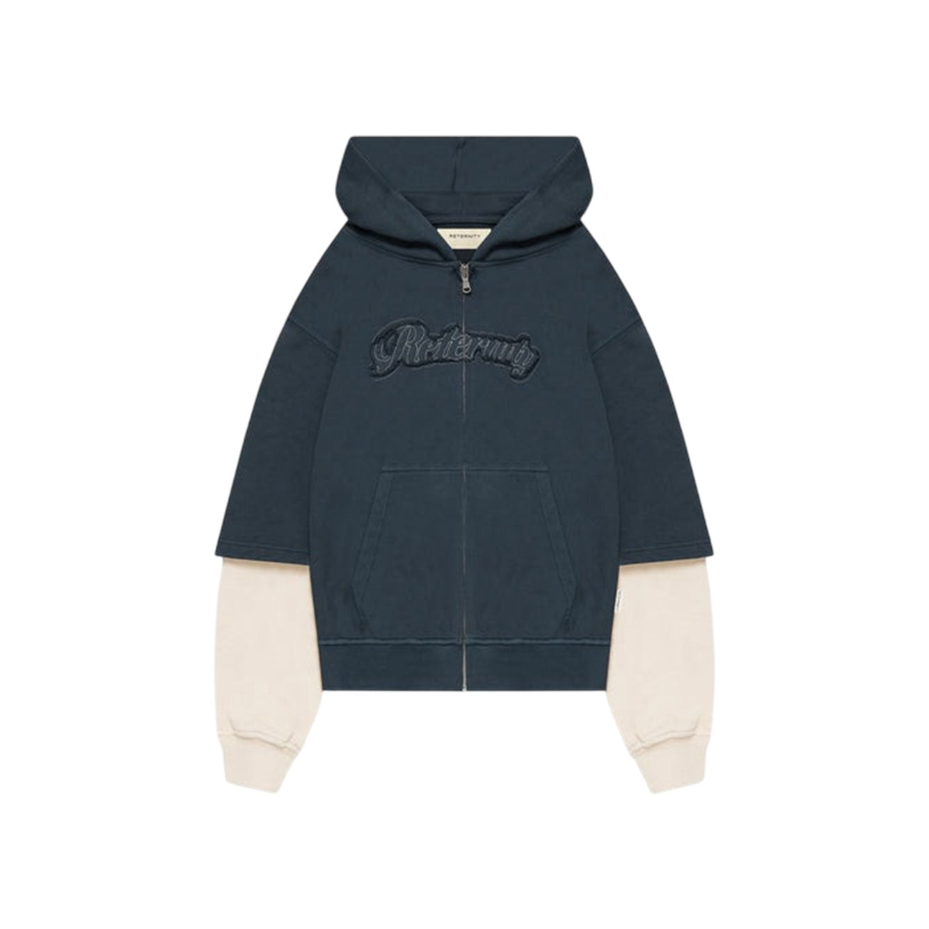 Felpa Reternity Layered Zip Hoodie