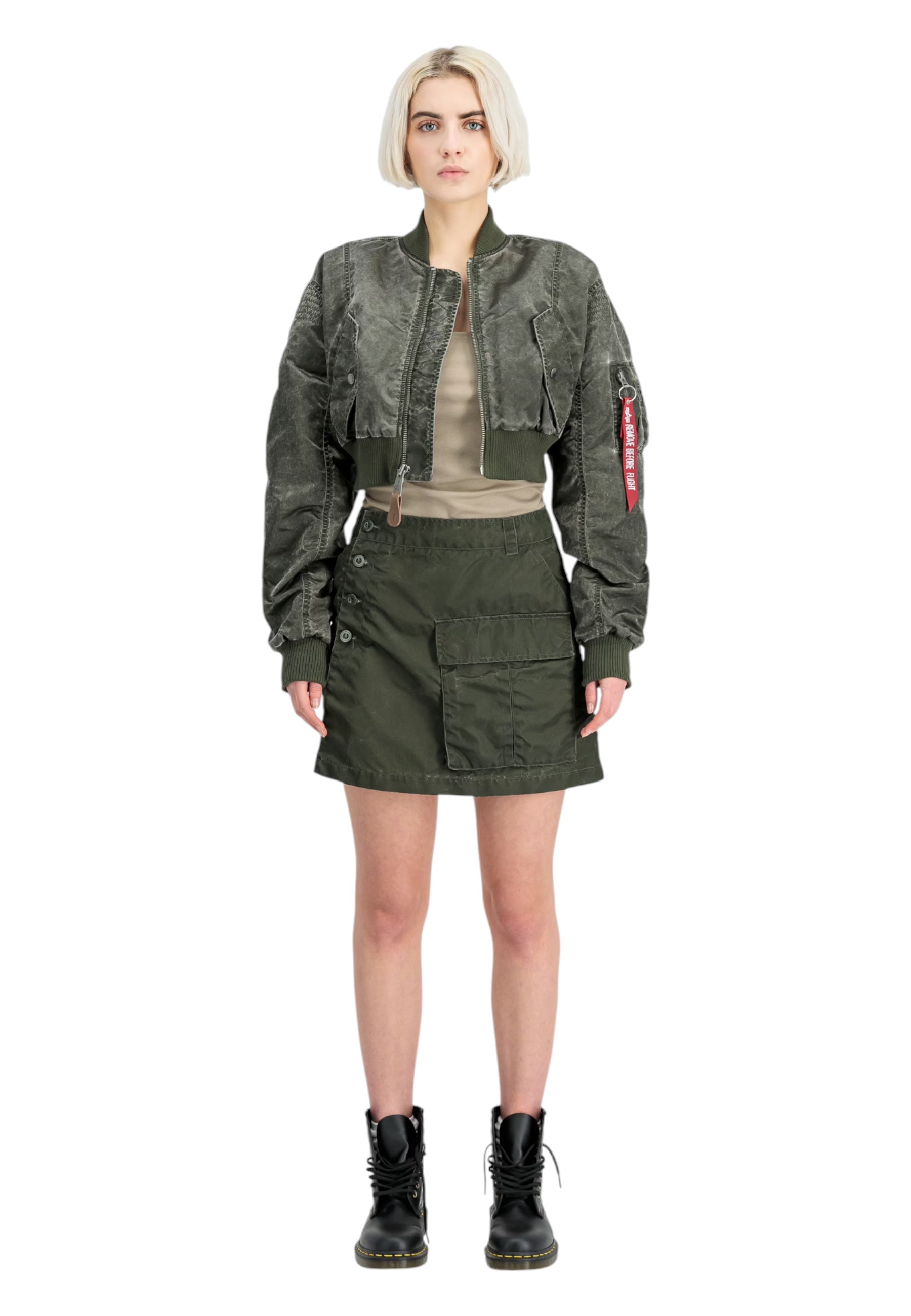 Bomber Jacket Women Donna Alpha Industries MA-1 Vintage Cropped