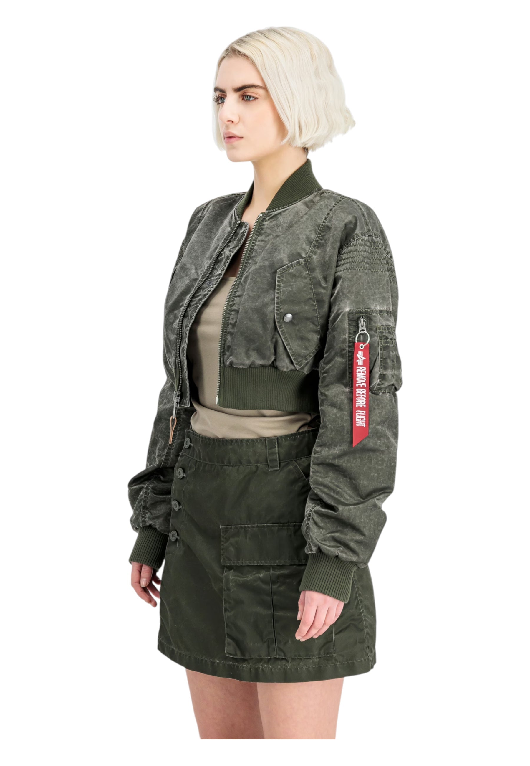 Bomber Jacket Women Donna Alpha Industries MA-1 Vintage Cropped