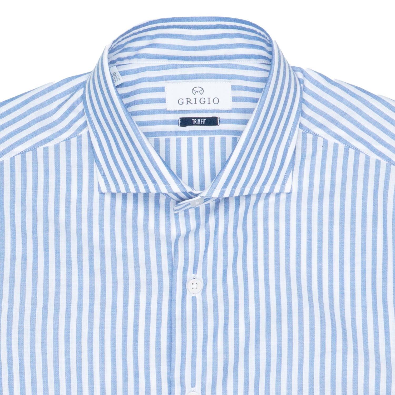 Camicia Uomo Grigio Camicia Riga Azzurra/Blu