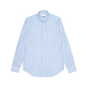 Camicia Uomo Grigio Camicia Riga Azzurra/Blu