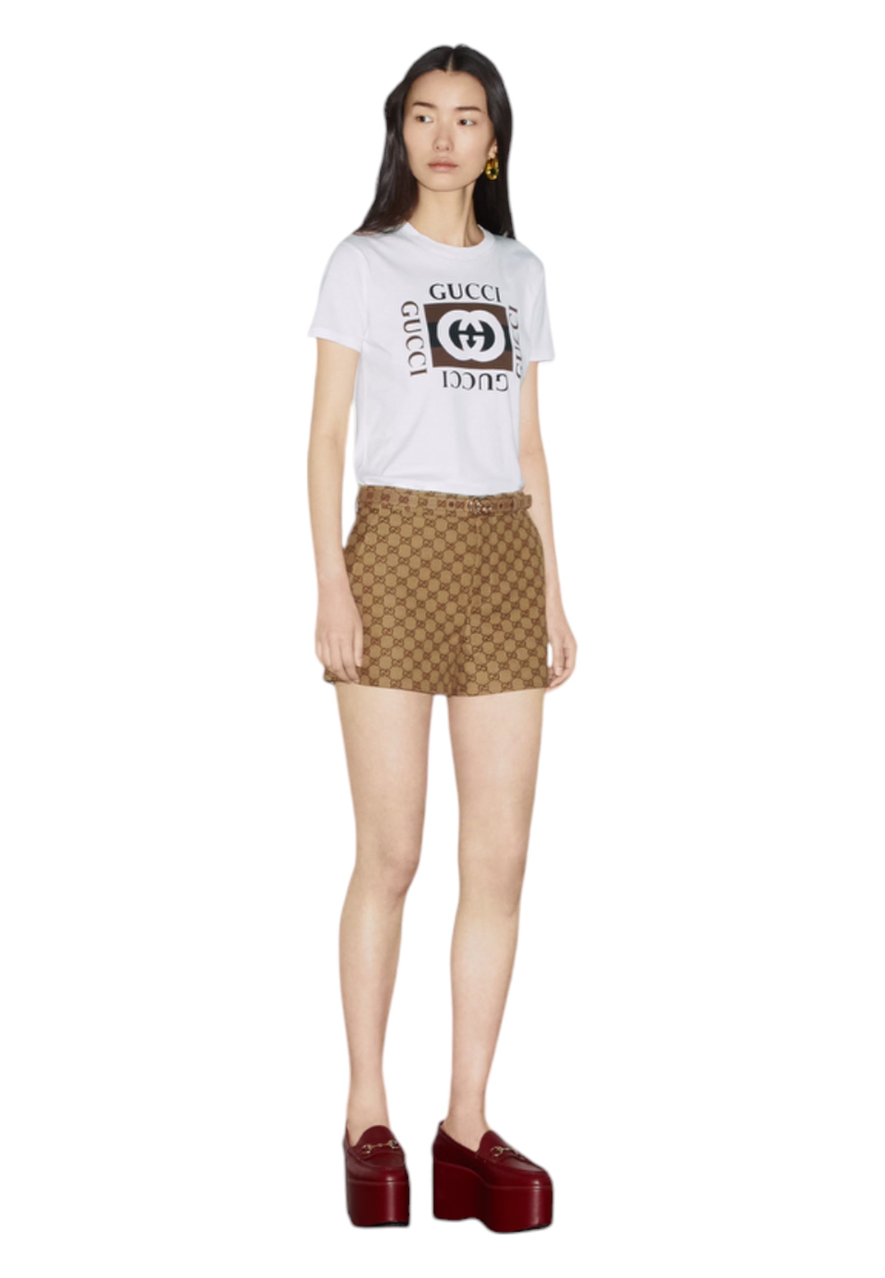 T-shirt Donna Gucci stampa gucci