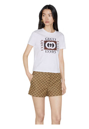 T-shirt Donna Gucci stampa gucci
