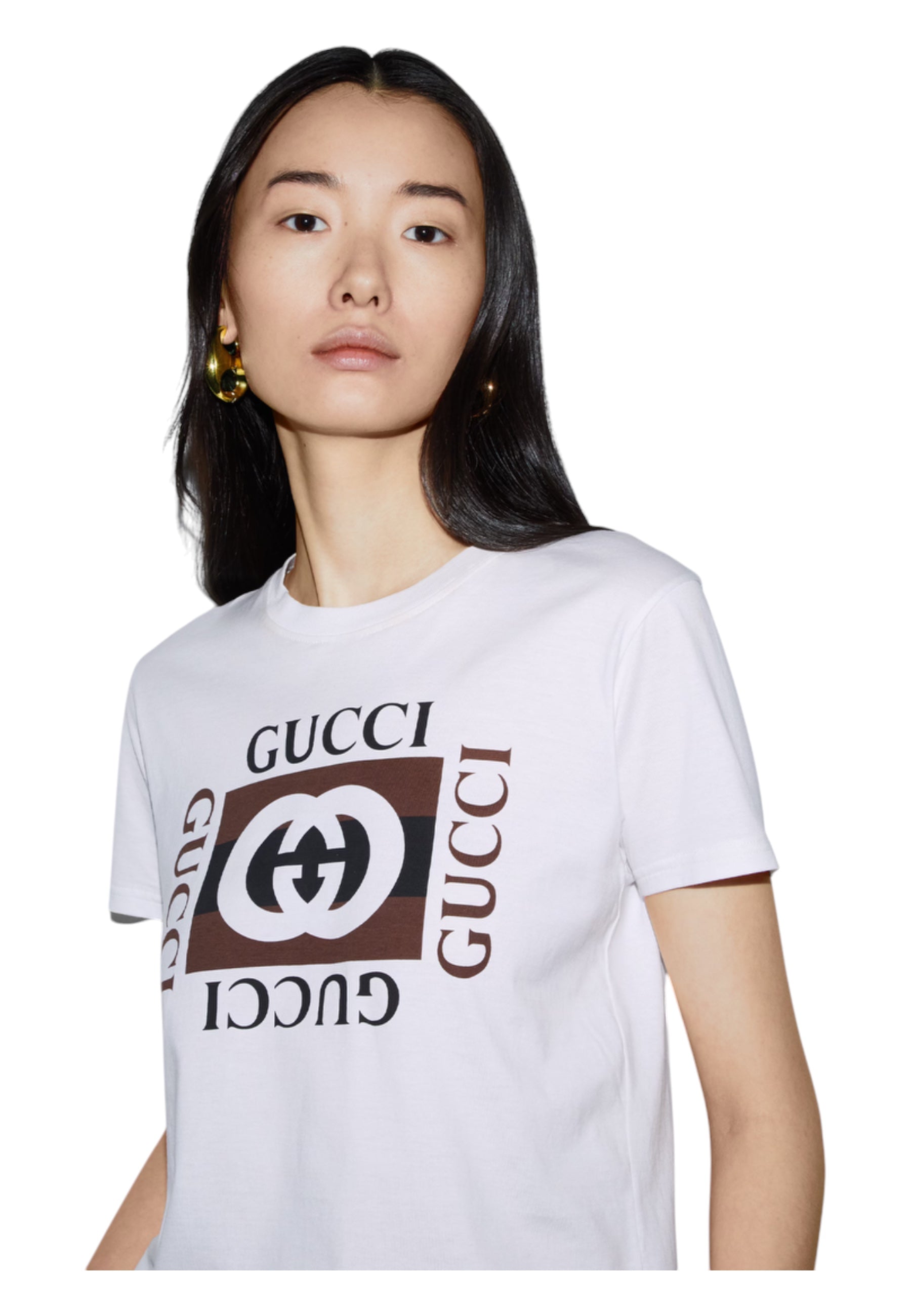 T-shirt Donna Gucci stampa gucci