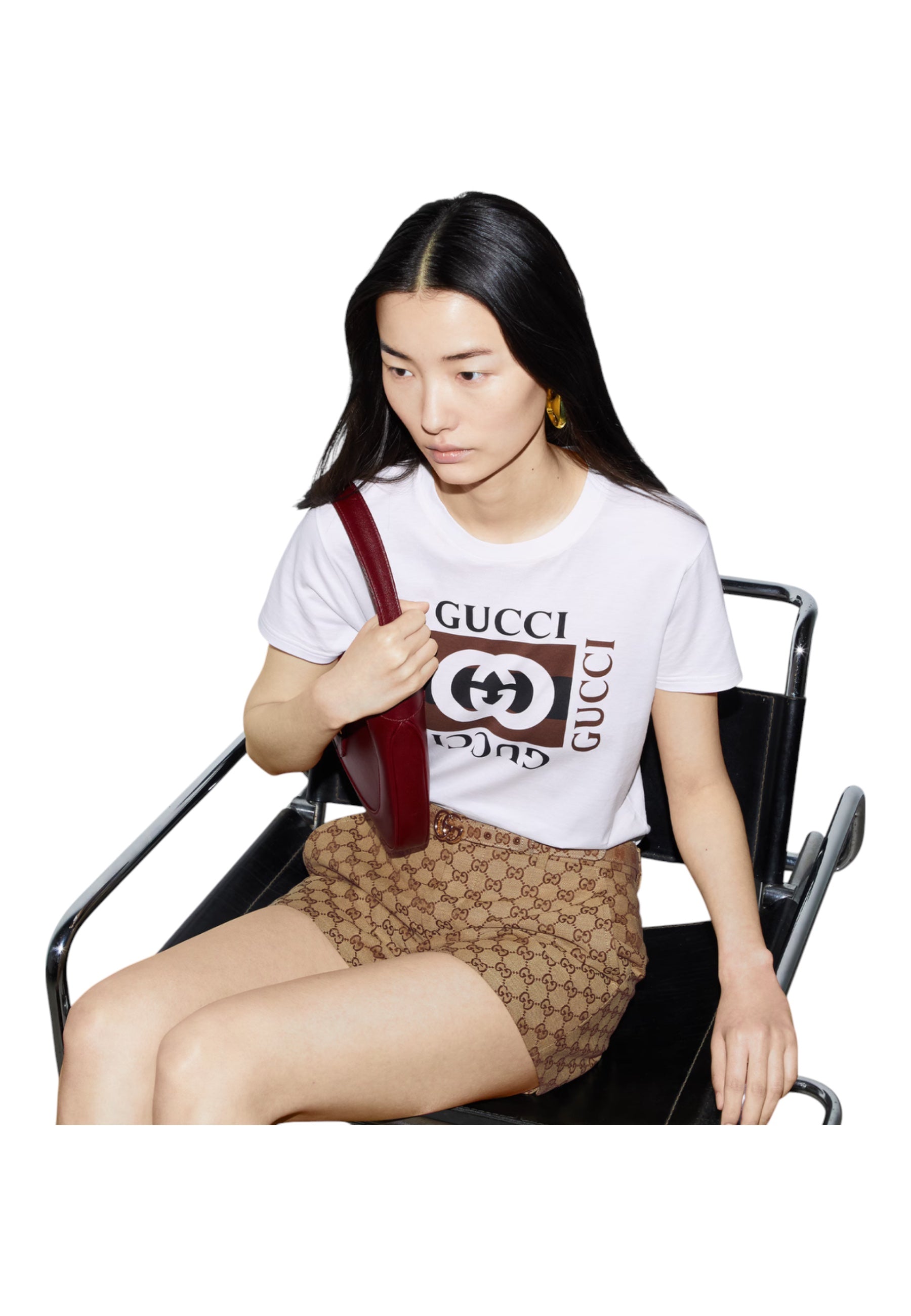 T-shirt Donna Gucci stampa gucci
