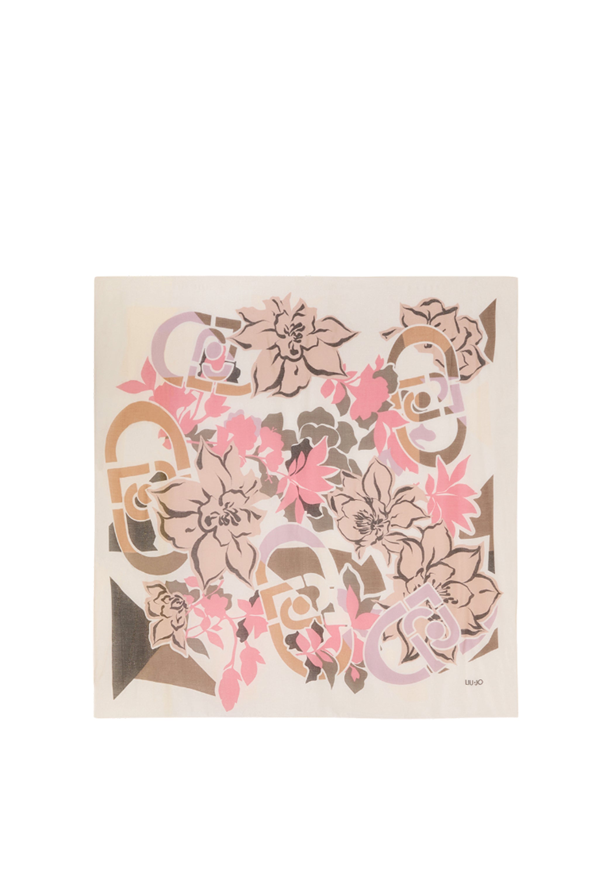 FOULARD FLOWER LOGO 120X120 Donna Liujo 2a5033t0300-01041 Beige