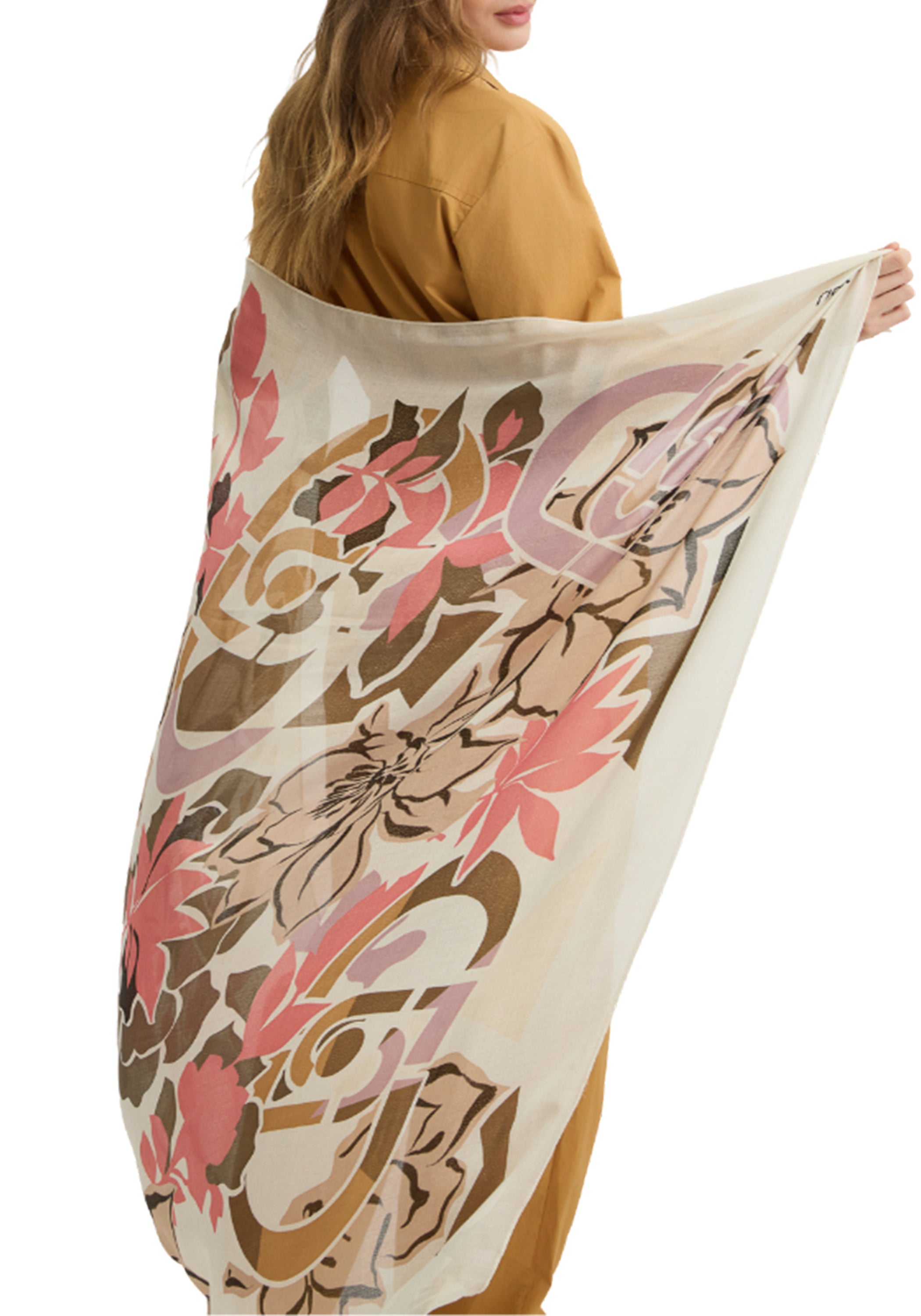 FOULARD FLOWER LOGO 120X120 Donna Liujo 2a5033t0300-01041 Beige