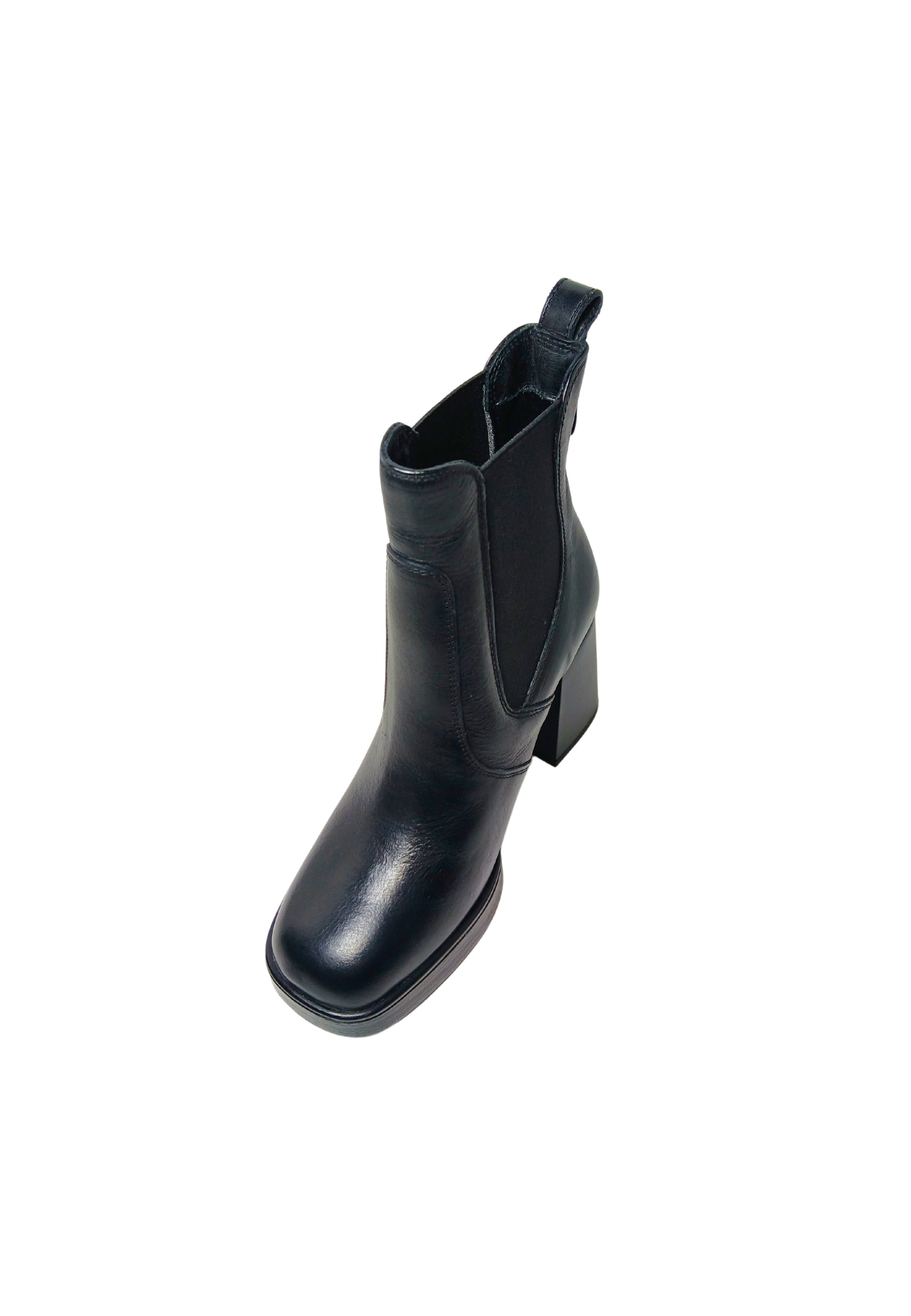 Scarpe Donna Fabbrica Dei Colli Stivaletto in pelle con fasce elastiche laterali e tacco.