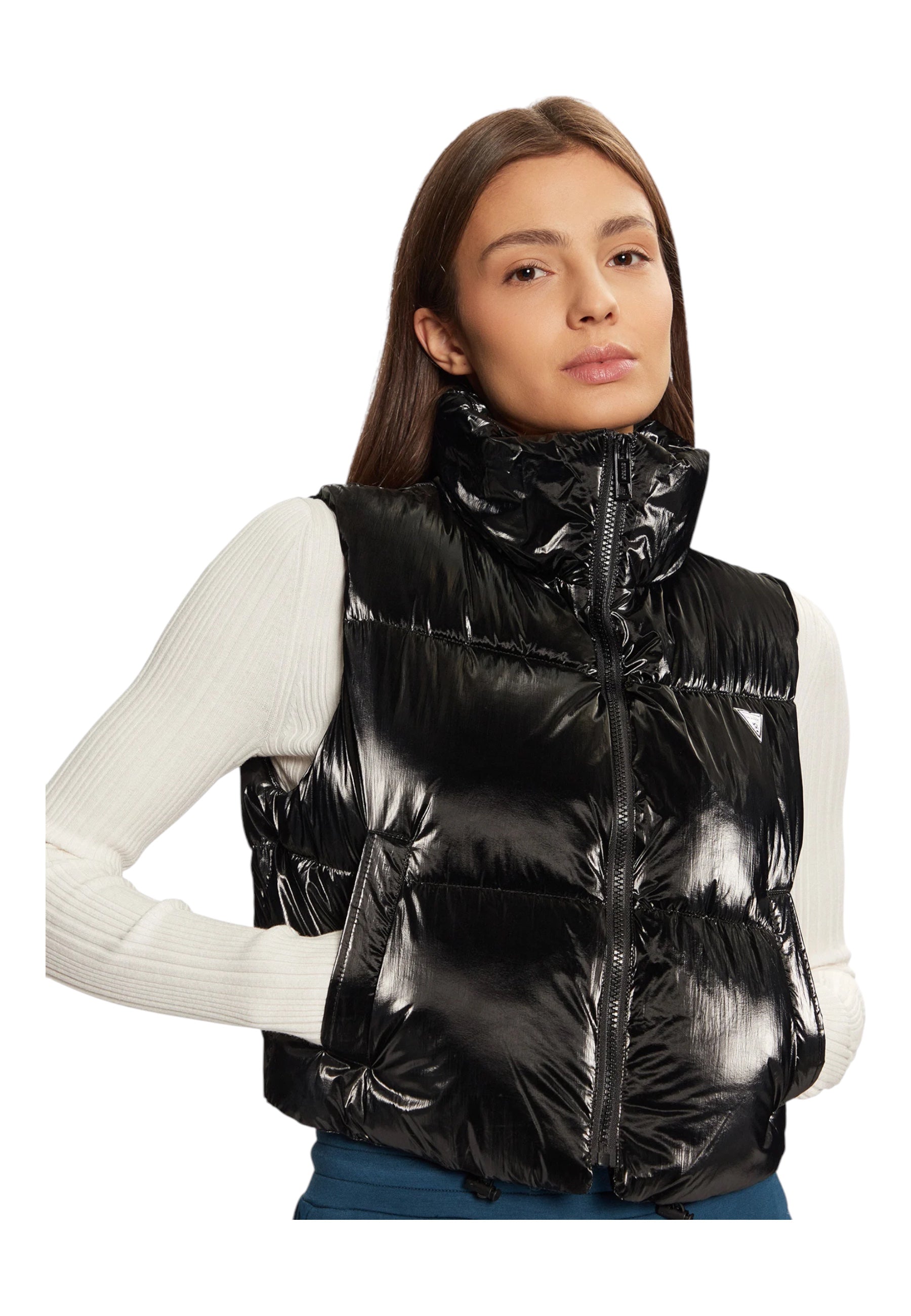 Smanicato crop Donna Guess Activewear