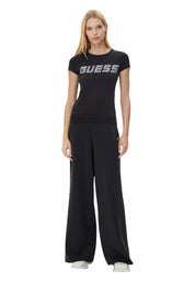T-shirt Donna Guess Activewear logo strass
