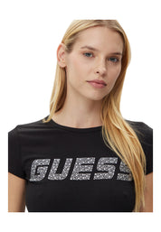 T-shirt Donna Guess Activewear logo strass