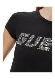 T-shirt Donna Guess Activewear logo strass