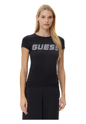 T-shirt Donna Guess Activewear logo strass