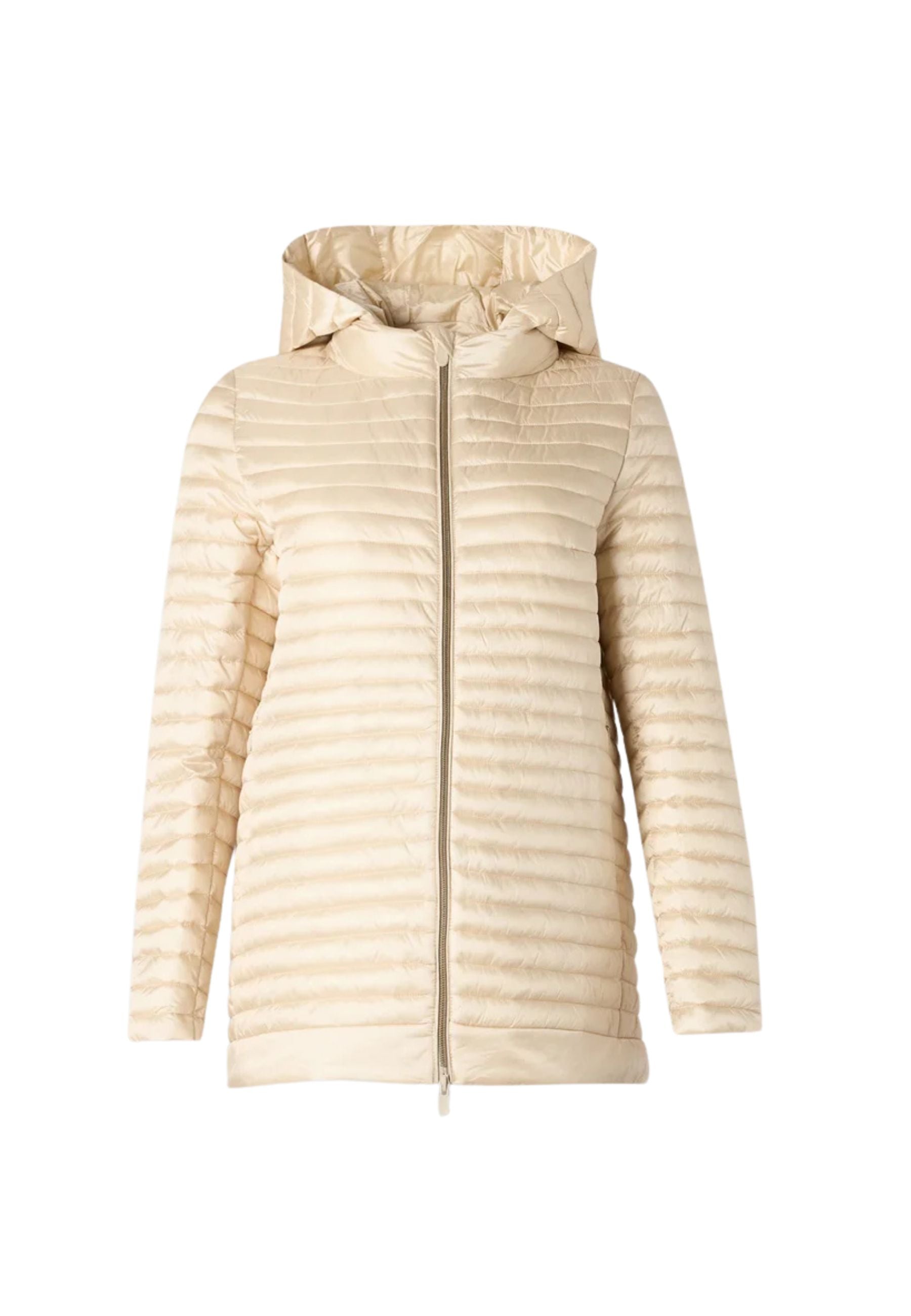 100 Grammi Lungo Con Cappuccio Donna Save the Duck Alima Shore Beige