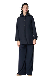 Impermiabile con cappuccio Donna Save the Duck April Blue Black
