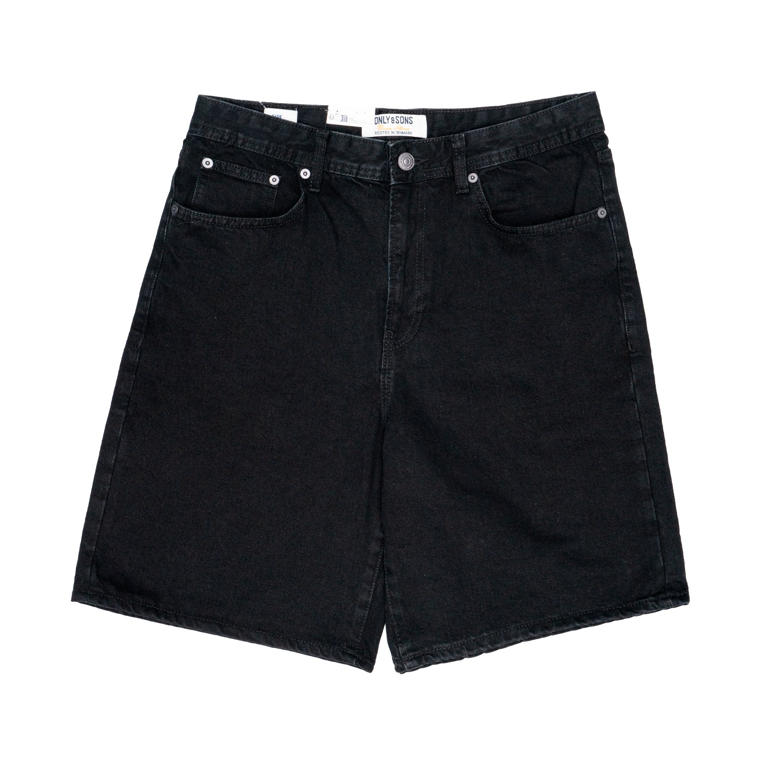 Bermuda Uomo Only e Sons ONSFADE Vita media Loose Fit Black Denim