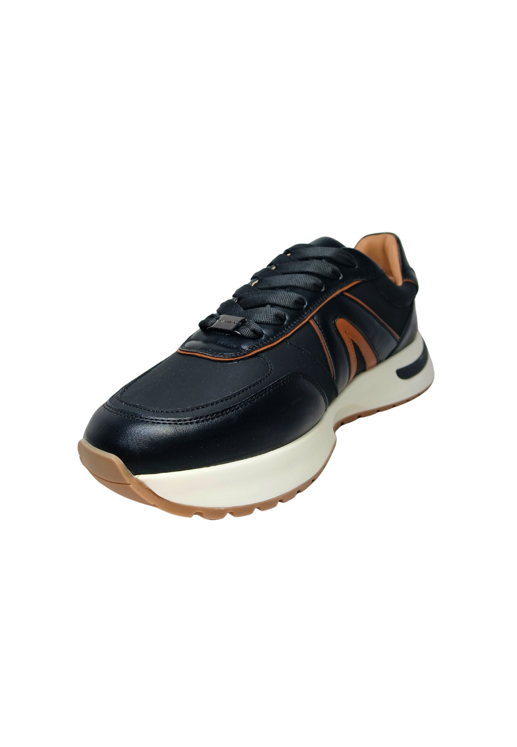 Scarpe Uomo Alexander Smith Sneakers Hyde Man Black Cognac