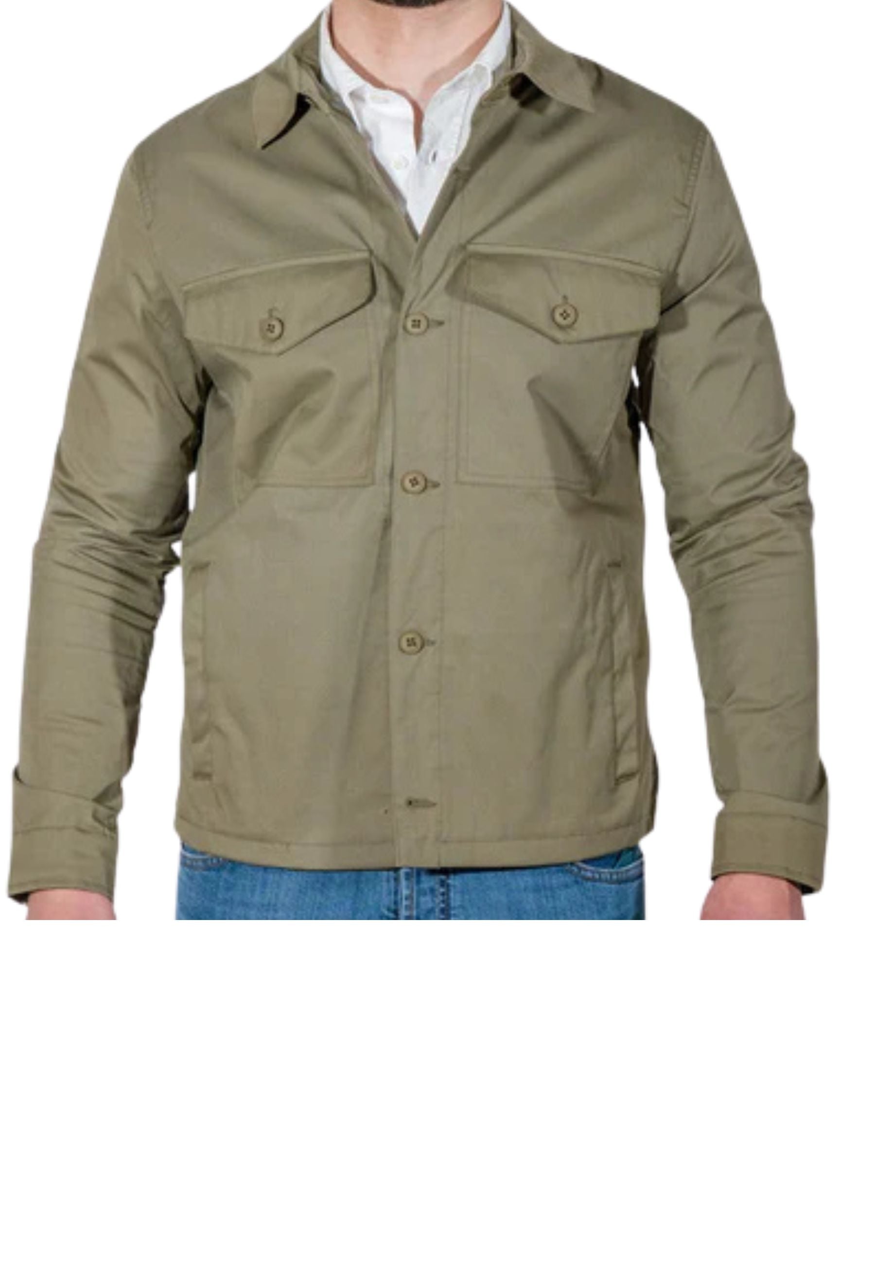 Giacche Uomo Overshirt Uomo Heskimo Verde Militare